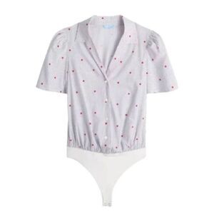 Draper James RSVP‎ Patriotic Linen Blend Bodysuit-Size XL